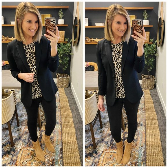 NWT! Black One-Button Blazer - Picture 9 of 15